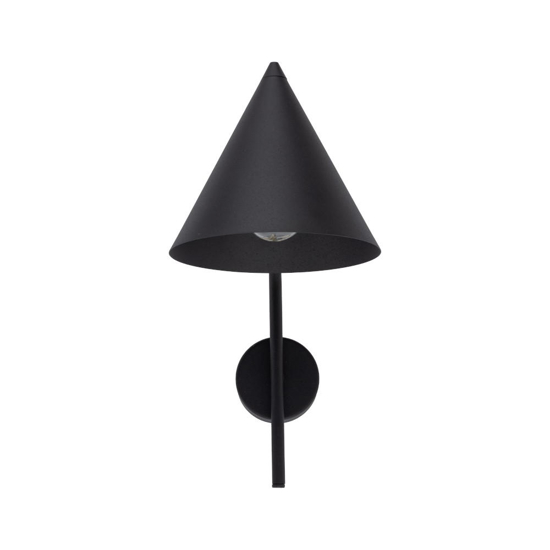 Applique da parete cono nero design moderno